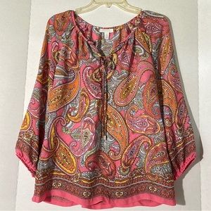 3/$20 - Women Boho top. Charter Club